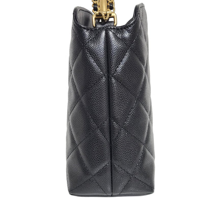 Chanel CLUTCH WITH CHAIN Grained Shiny Caviar & Gold-Tone Metal Black 2024-2025 fall-winter pre collection