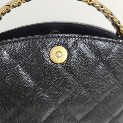 Chanel CLUTCH WITH CHAIN Grained Shiny Caviar & Gold-Tone Metal Black 2024-2025 fall-winter pre collection