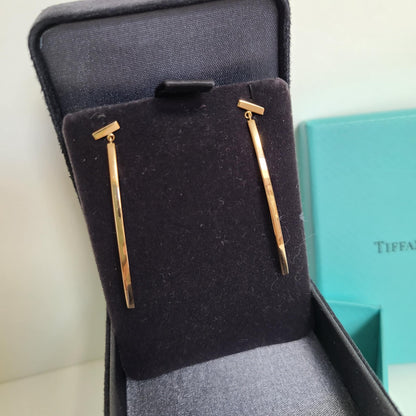 Tiffany T Bar 18k YGold Earring