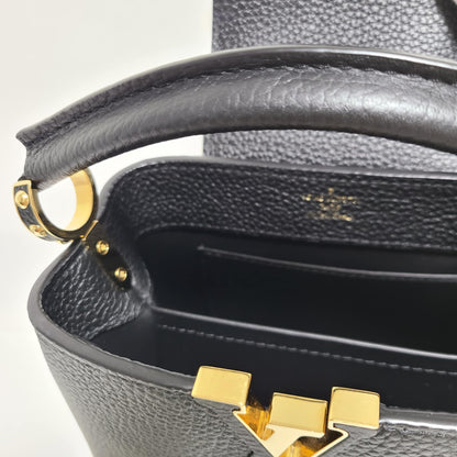 Louis Vuitton Mini Capucines in black Taurillon Leather