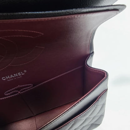 Chanel Classic Double Flap – Large Caviar Leather | Silver Hardware