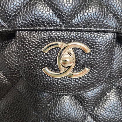 Chanel Classic Double Flap – Large Caviar Leather | Silver Hardware