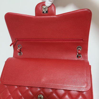 Chanel Classic Double Flap Bag L Red Caviar