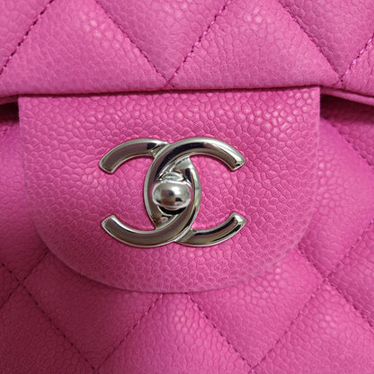 CHANEL Classic Double Flap Bag – Size L Suede Caviar Leather