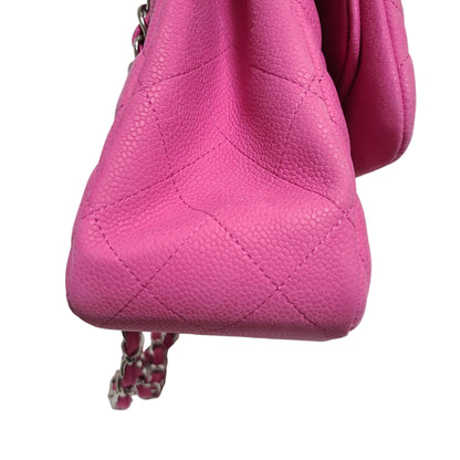 CHANEL Classic Double Flap Bag – Size L Suede Caviar Leather