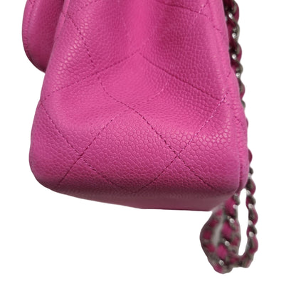 CHANEL Classic Double Flap Bag – Size L Suede Caviar Leather